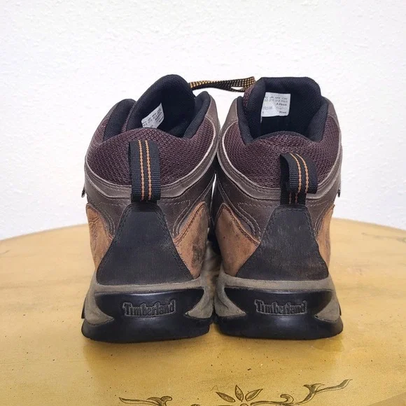 Timberland Mt Maddsen US 9.5 Brown Leather Waterproof Hiking Boots Trail Outdoor